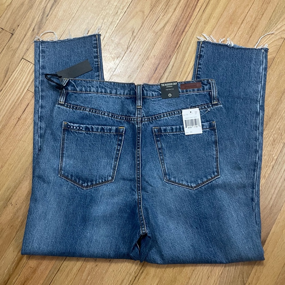 NWT Womens Blank NYC Madison High Rise Crop Jeans - size 30